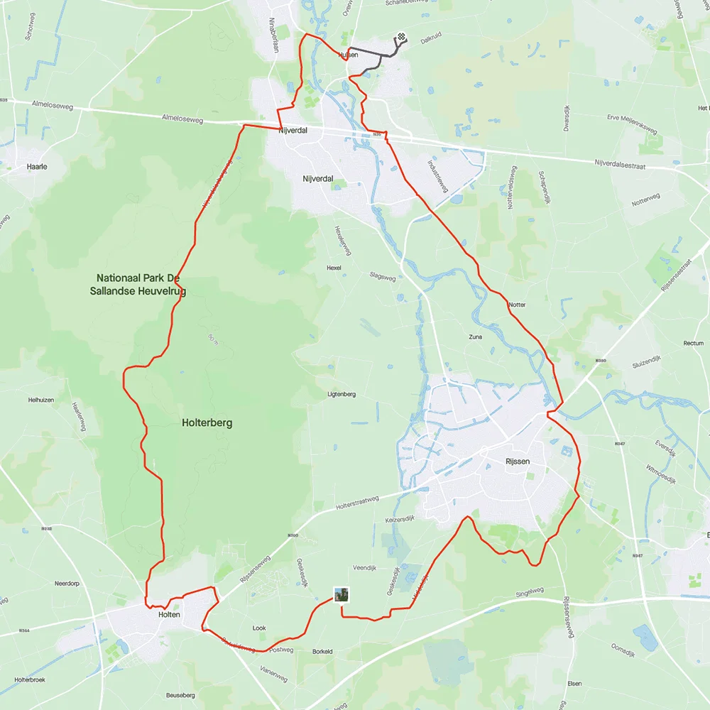 Fietsroute van 50 kilometer van Utrecht naar Soest door Soesterduinen