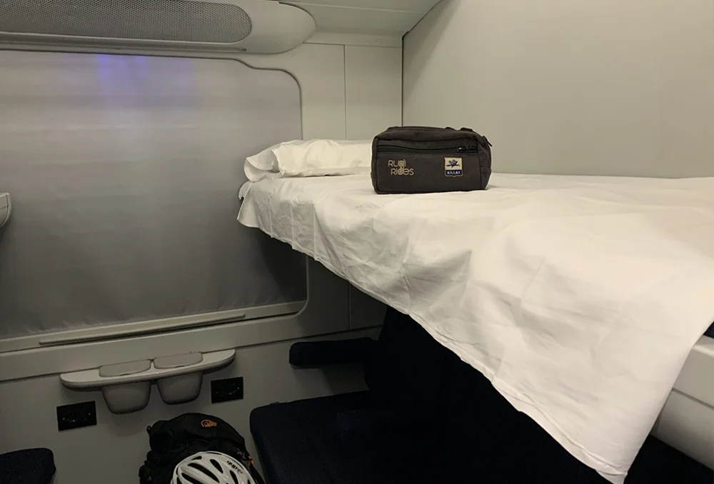 Intercity Notte in Italië met slaapcoupé voor 4 personen.